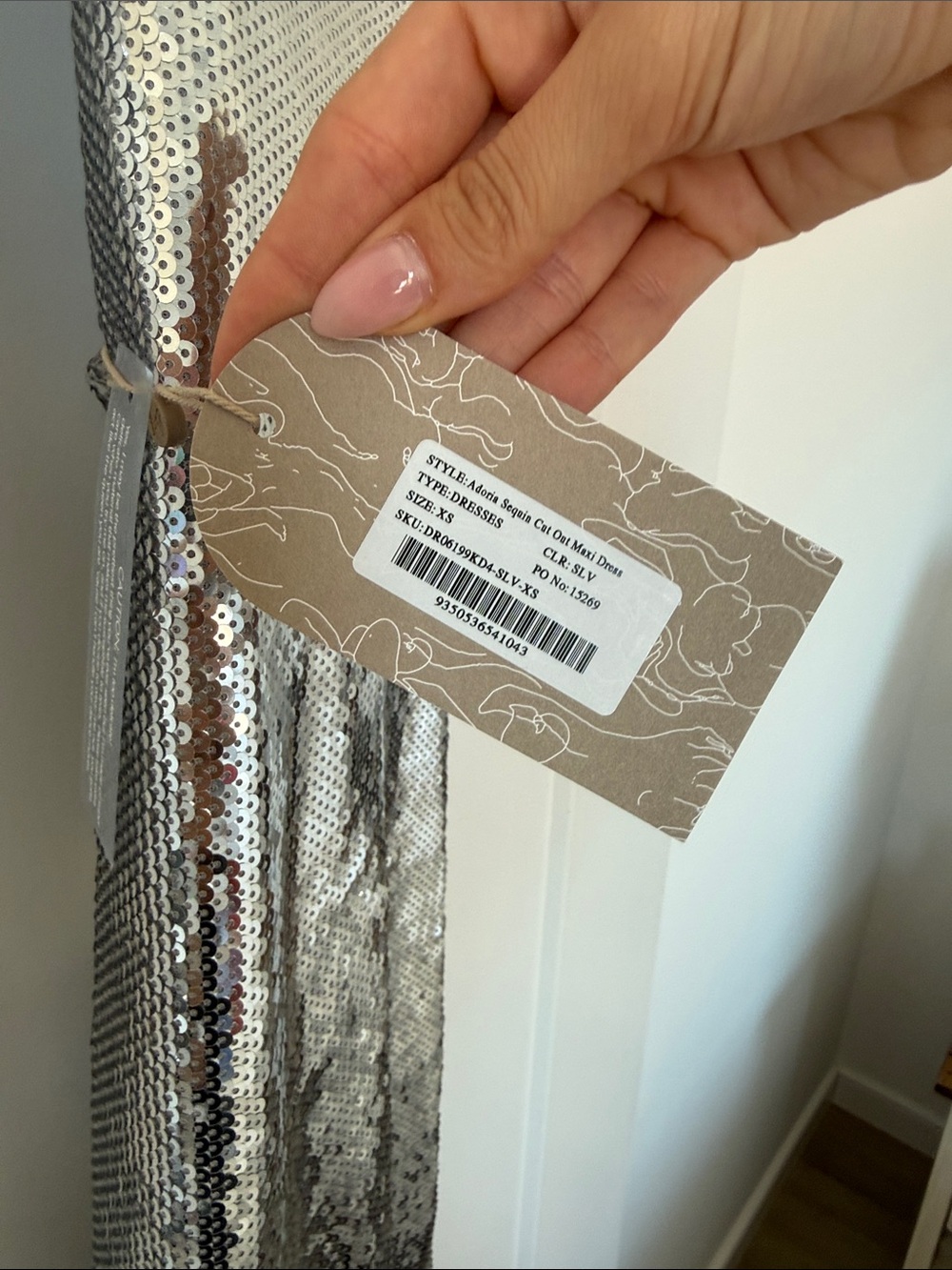 Meshki Adria sequin Silver dress - NWT- XS AND S available! - Picture 2 of 5
